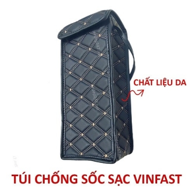 Túi chống sốc sạc Vinfast Feliz S, Vento S, Theon S, Klara S,… bằng da